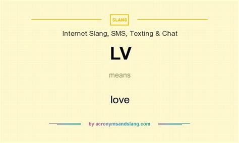 lv meaning in english.